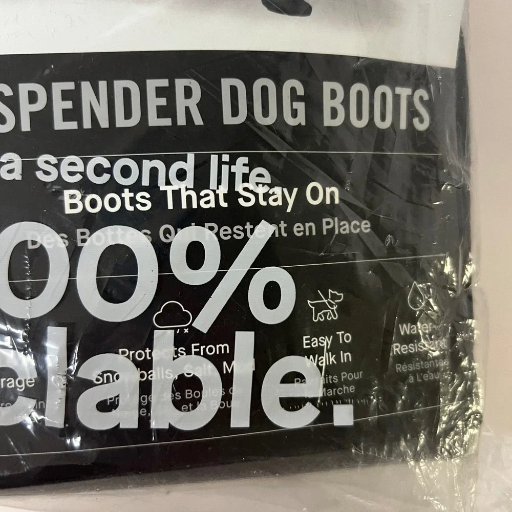 Canada‎ Pooch Suspender Dog Boots Black Size 5 German Shepherd Labs NIP